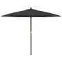 Gartenschirm mit schwarzem Holzmast 299x240 cm von vidaXL, Sonnenschirme - Ref: Foro24-363173, Preis: 78,02 €, Rabatt: %