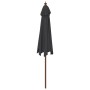 Gartenschirm mit schwarzem Holzmast 299x240 cm von vidaXL, Sonnenschirme - Ref: Foro24-363173, Preis: 76,94 €, Rabatt: %