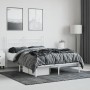 Bettgestell aus Metall mit weißem Kopfteil 150x200 cm von vidaXL, Betten und Lattenroste - Ref: Foro24-353588, Preis: 123,66 ...