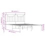 Bettgestell aus Metall mit weißem Kopfteil 150x200 cm von vidaXL, Betten und Lattenroste - Ref: Foro24-353588, Preis: 123,66 ...