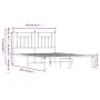 Metal bed frame with white headboard 150x200 cm by vidaXL, Beds and slatted bases - Ref: Foro24-353588, Price: 121,56 €, Disc...