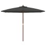 Garden umbrella with anthracite gray wooden pole 299x240 cm by vidaXL, Umbrellas - Ref: Foro24-363169, Price: 73,75 €, Discou...