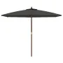 Garden umbrella with anthracite gray wooden pole 299x240 cm by vidaXL, Umbrellas - Ref: Foro24-363169, Price: 69,64 €, Discou...