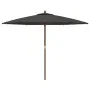 Garden umbrella with anthracite gray wooden pole 299x240 cm by vidaXL, Umbrellas - Ref: Foro24-363169, Price: 69,64 €, Discou...