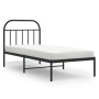 Estructura de cama con cabecero metal negro 90x190 cm de vidaXL, Camas y somieres - Ref: Foro24-353627, Precio: 72,22 €, Desc...