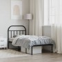 Estructura de cama con cabecero metal negro 90x190 cm de vidaXL, Camas y somieres - Ref: Foro24-353627, Precio: 72,22 €, Desc...