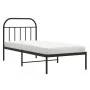 Bed frame with black metal headboard 90x190 cm by vidaXL, Beds and slatted bases - Ref: Foro24-353627, Price: 75,37 €, Discou...