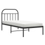 Estructura de cama con cabecero metal negro 90x190 cm de vidaXL, Camas y somieres - Ref: Foro24-353627, Precio: 72,22 €, Desc...