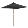 Sonnenschirm mit schwarzer Holzstange 198x198x231 cm von vidaXL, Sonnenschirme - Ref: Foro24-363189, Preis: 45,62 €, Rabatt: %