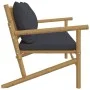 Bamboo garden bench with dark gray cushions by vidaXL, Modular outdoor sofas - Ref: Foro24-363464, Price: 136,92 €, Discount: %