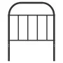 Cabecero de metal negro 75 cm de vidaXL, Cabeceros y pies de cama - Ref: Foro24-353661, Precio: 24,38 €, Descuento: %