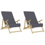 Toallas de playa 2 uds tela gris antracita 400 g/m² 60x135 cm de vidaXL, Toallas de playa - Ref: Foro24-362673, Precio: 24,12...