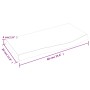Wandregal aus unbehandeltem massivem Eichenholz, 60 x 30 x (2–4) cm von vidaXL, Regale und Regale - Ref: Foro24-363525, Preis...