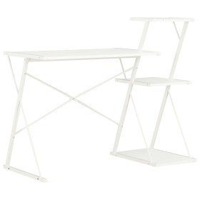 Escritorio con estantería blanco 116x50x93 cm Escritorio con estantería blanco 116x50x93 cm