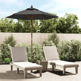 Sonnenschirm mit anthrazitgrauer Holzstange 196x231 cm von vidaXL, Sonnenschirme - Ref: Foro24-363161, Preis: 50,30 €, Rabatt: %
