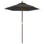 Garden umbrella with anthracite gray wooden pole 196x231 cm by vidaXL, Umbrellas - Ref: Foro24-363161, Price: 52,27 €, Discou...
