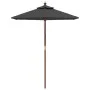 Garden umbrella with anthracite gray wooden pole 196x231 cm by vidaXL, Umbrellas - Ref: Foro24-363161, Price: 50,30 €, Discou...