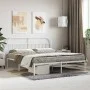 Bettgestell aus weißem Metall mit Kopfteil 160x200 cm von vidaXL, Betten und Lattenroste - Ref: Foro24-353687, Preis: 123,77 ...