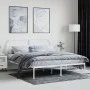 Bettgestell aus weißem Metall mit Kopfteil 160x200 cm von vidaXL, Betten und Lattenroste - Ref: Foro24-353687, Preis: 123,77 ...