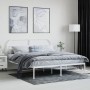 Estructura de cama con cabecero metal blanca 160x200 cm de vidaXL, Camas y somieres - Ref: Foro24-353687, Precio: 124,62 €, D...