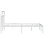 Bettgestell aus weißem Metall mit Kopfteil 160x200 cm von vidaXL, Betten und Lattenroste - Ref: Foro24-353687, Preis: 124,73 ...