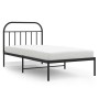 Bettgestell mit schwarzem Metallkopfteil 100x190 cm von vidaXL, Betten und Lattenroste - Ref: Foro24-353629, Preis: 79,63 €, ...