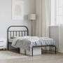 Bettgestell mit schwarzem Metallkopfteil 100x190 cm von vidaXL, Betten und Lattenroste - Ref: Foro24-353629, Preis: 79,63 €, ...