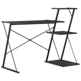 Escritorio con estantería negro 116x50x93 cm Escritorio con estantería negro 116x50x93 cm