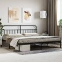 Estructura de cama con cabecero metal negro 193x203 cm de vidaXL, Camas y somieres - Ref: Foro24-353641, Precio: 124,50 €, De...