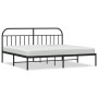 Estructura de cama con cabecero metal negro 193x203 cm de vidaXL, Camas y somieres - Ref: Foro24-353641, Precio: 124,50 €, De...