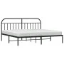 Bettgestell mit schwarzem Metallkopfteil 193x203 cm von vidaXL, Betten und Lattenroste - Ref: Foro24-353641, Preis: 122,62 €,...