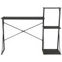 Escritorio con estantería negro 116x50x93 cm