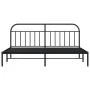 Bettgestell mit schwarzem Metallkopfteil 193x203 cm von vidaXL, Betten und Lattenroste - Ref: Foro24-353641, Preis: 122,62 €,...