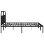 Bed frame with black metal headboard 193x203 cm by vidaXL, Beds and slatted bases - Ref: Foro24-353641, Price: 124,59 €, Disc...