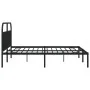Bettgestell mit schwarzem Metallkopfteil 193x203 cm von vidaXL, Betten und Lattenroste - Ref: Foro24-353641, Preis: 122,62 €,...