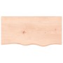 Wandregal aus unbehandeltem massivem Eichenholz, 80 x 40 x 2 cm von vidaXL, Regale und Regale - Ref: Foro24-363545, Preis: 50...