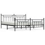 Estructura de cama cabecero y estribo metal negro 200x200 cm de vidaXL, Camas y somieres - Ref: Foro24-353562, Precio: 151,94...