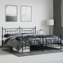 Estructura de cama cabecero y estribo metal negro 200x200 cm de vidaXL, Camas y somieres - Ref: Foro24-353562, Precio: 151,94...