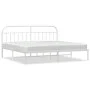 Estructura de cama con cabecero metal blanca 200x200 cm de vidaXL, Camas y somieres - Ref: Foro24-353691, Precio: 111,57 €, D...