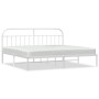 White metal bed frame with headboard 200x200 cm by vidaXL, Beds and slatted bases - Ref: Foro24-353691, Price: 113,17 €, Disc...
