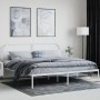 Bettgestell aus weißem Metall mit Kopfteil 200x200 cm von vidaXL, Betten und Lattenroste - Ref: Foro24-353691, Preis: 113,17 ...