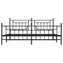 Estructura de cama cabecero y estribo metal negro 200x200 cm de vidaXL, Camas y somieres - Ref: Foro24-353562, Precio: 151,94...