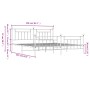 Estructura de cama cabecero y estribo metal negro 200x200 cm de vidaXL, Camas y somieres - Ref: Foro24-353562, Precio: 151,94...