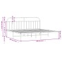 Bettgestell aus weißem Metall mit Kopfteil 200x200 cm von vidaXL, Betten und Lattenroste - Ref: Foro24-353691, Preis: 113,17 ...