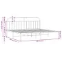 Estructura de cama con cabecero metal blanca 200x200 cm de vidaXL, Camas y somieres - Ref: Foro24-353691, Precio: 111,57 €, D...