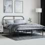 Estructura de cama con cabecero metal negro 150x200 cm de vidaXL, Camas y somieres - Ref: Foro24-353637, Precio: 118,53 €, De...