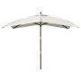 Sandfarbener Gartenschirm mit Holzstange, 300 x 300 x 273 cm von vidaXL, Sonnenschirme - Ref: Foro24-363191, Preis: 81,49 €, ...