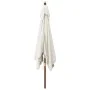 Sandfarbener Gartenschirm mit Holzstange, 300 x 300 x 273 cm von vidaXL, Sonnenschirme - Ref: Foro24-363191, Preis: 81,49 €, ...