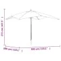 Sandfarbener Gartenschirm mit Holzstange, 300 x 300 x 273 cm von vidaXL, Sonnenschirme - Ref: Foro24-363191, Preis: 81,49 €, ...