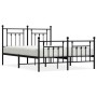 Estructura de cama cabecero y estribo metal negro 140x190 cm de vidaXL, Camas y somieres - Ref: Foro24-353555, Precio: 130,80 €